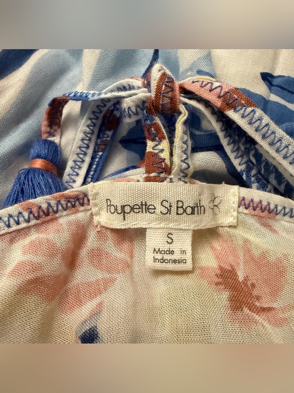 Poupette St. Barth Felicia Jungle Bird Print Sleeveless Halter V Neck Maxi Dress - Picture 4 of 4